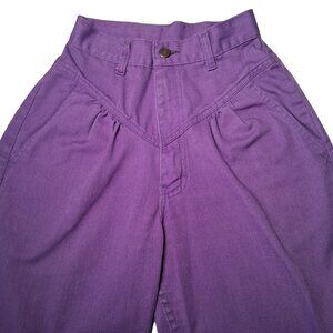 Vintage 1980s LAbeille Sport Beeline Pants 23x27 Purple Pleated Drop Waist READ